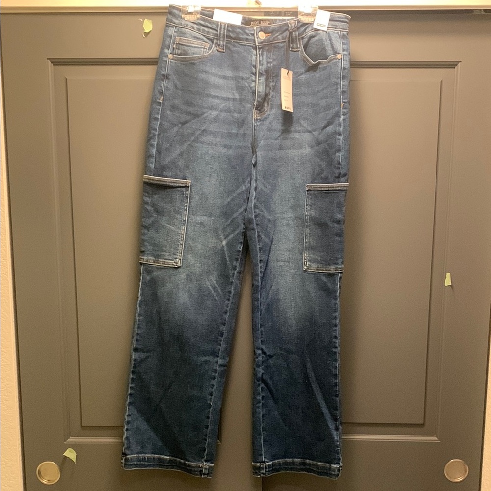 Judy Blue Wide Leg high waist cargo jeans